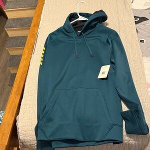 Reebok Teal Hoodie with Yellow Accents